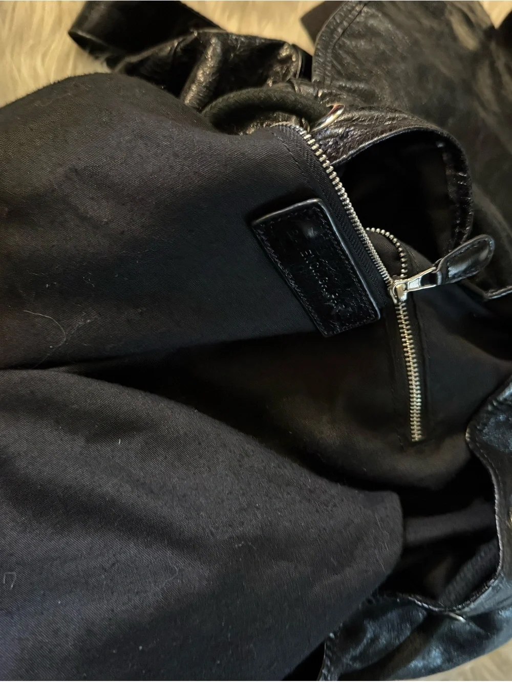Balenciaga Black Leather Backpack